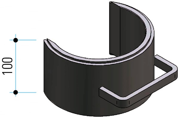 Скоба страховочная, H100, D177, 80 т, M-F, для M80/42, M80/31, M100/72