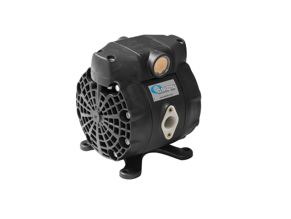 Насос диафрагменный с пневмоприводом, 1:1, 50 л/мин, воздух 0,8 МПа, G3/8"(f), вход/выход G1/2"(f), Корпус - Полипропилен