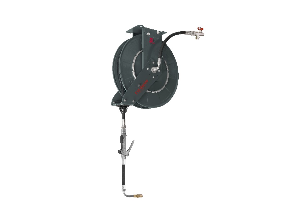 Катушка открытая для раздачи масла, шланг 15 м. х 1/2"; 7,5 МПа; пистолет