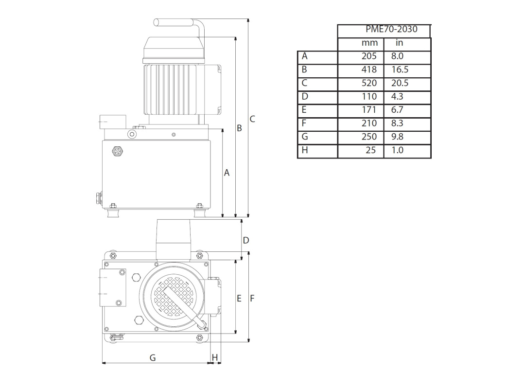 Насос гидравлический, электрический привод 220В, 70 МПа, 3200 см3, ручной клапан