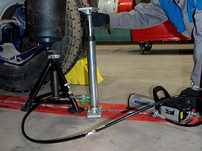 Гидроцилиндр толкающий, усилие 11 т, ход штока 300 мм, высота 474 мм