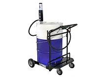 Комплект мобильный для раздачи масла из 200л бочек с тележкой (насос с пневмоприводом 3:1, пистолет с расходомером, шланг 3м)