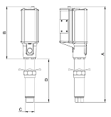 Насос поршневой для масла, пневмопривод, 5:1 под бочку 200 л.; 38 л./мин.,1МПа