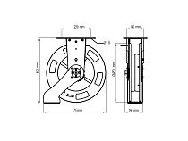 Катушка открытая серия ORK для воздуха и воды, шланг 10м х 3/8", вход G1/2", выход G1/4", 2 МПа