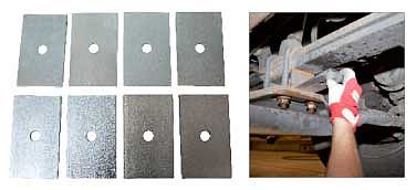 Пластина-клин для регулировки продольного угла наклона шкворня, 1,0 мм