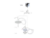Насос ручной для перекачки смазки в резервуары для бочек 5 кг Ø 195-212 мм, шланг 1,5 м, ( брс 55500306, 55500206 необходимо заказывать отдельно)