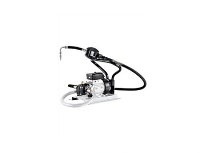 Комплект насоса с электроприводом для масла переносной,для бочек 200л/IBC контейнера 1000 л.; макс. давл.: 1 МПа; произв-ть: 9л/мин; 220В; 600 Вт.; 50Гц; 1450 об/мин; IP44; пистолет для раздачи масла с расходомером цифровым