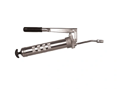 Шприц-солидолонагнетатель, ручной, рычажный, высокой производительности; 1,1 гр./1,8 гр. за один ход штока, объём цилиндра: 450 гр.