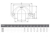 Адаптер для выпреcсовщика BEU110, параметры F=40 мм, G=70 мм