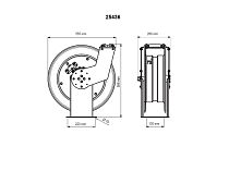 Катушка открытая для раздачи масла,смазки,возд,воды серии ORL, шланг 20м, 1/2", G1/2"(F), макс. раб. давл. 7,5МПа