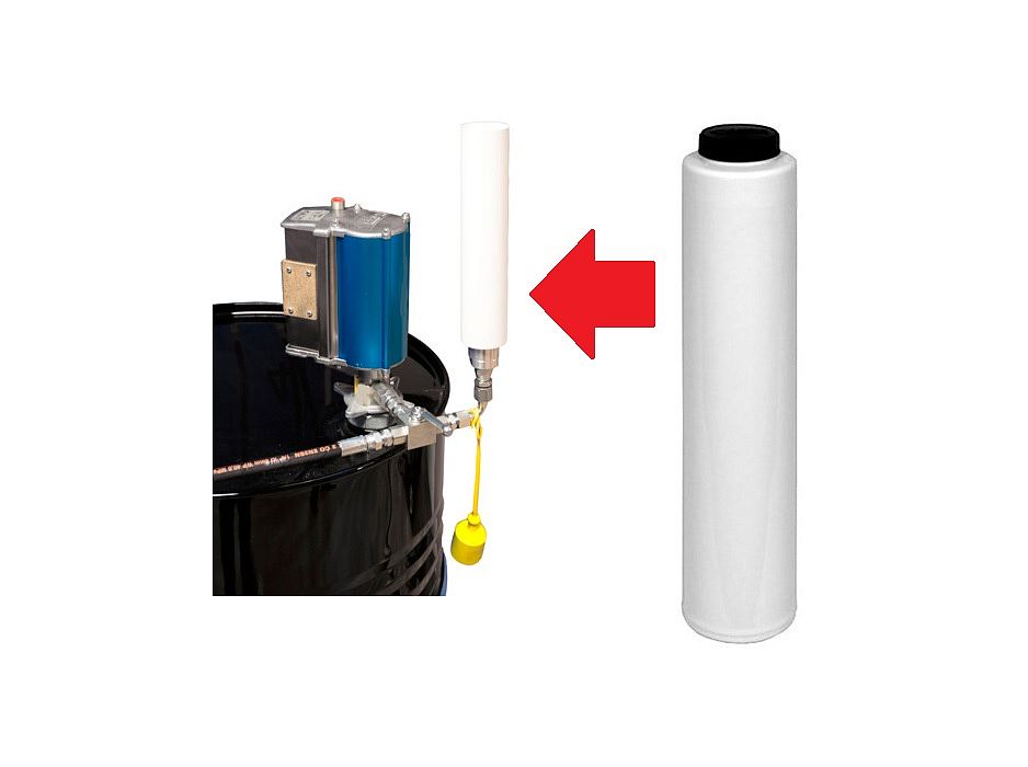 Картридж для смазки 400 г, пустой, многоразовый, для заполнения насосом