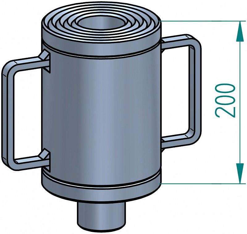 Удлинитель, 200 мм, 150 т, для моделей M100/72 и M150/90