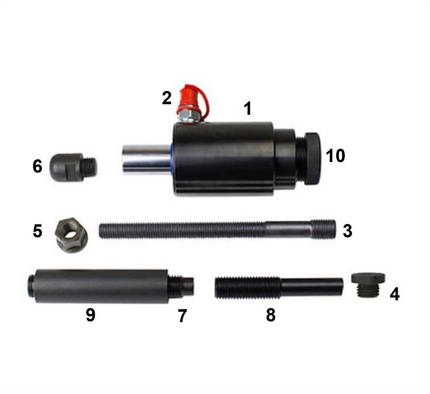 Комплект цилиндра гидравлического на 18 тонн с ударным штоком