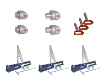 Комплект упоров горизонтальных 3 шт. с оснасткой для крепления цилиндров