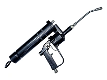 Шприц-солидолонагнетатель с пистолетом для раздачи смазки с пневмоприводом, 60:1; вход воздуха 1/4"; 1МПа, 1 гр./нажатие