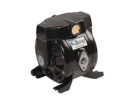 Насос диафрагменный с пневмоприводом, 1:1, 50 л/мин, воздух 0,8 МПа, G3/8"(f), вход/выход G1/2"(f), Корпус из Алюминия, никелированный