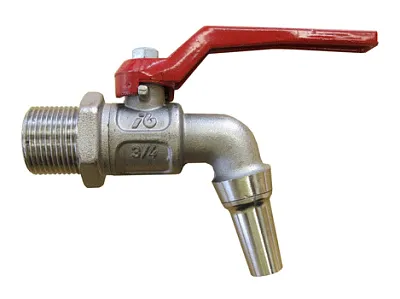 Кран для бочки, шаровый, латунь, G3/4" (m)