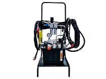 Насосная станция гидравлическая, пневматический привод, 4 выхода, с пультом ДУ, 70 МПа, 9200 см3