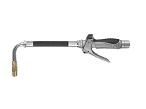 Пистолет для раздачи масла с выходным шлангом и гибким носиком, излогнутым под углом 90 град,, алюминиевый, вход: 1/2", макс. давление 100 бар, производительность: 20 л/мин