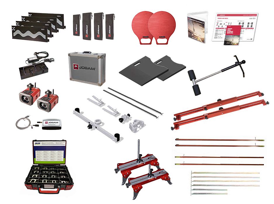 Электронный стенд измерения углов установки колес, положения осей, геометрии рам CamAligner с комплектом регулировочных шайб