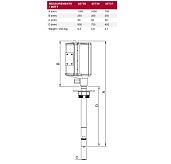 Насос с пневмоприводом для смазки под бочку 20 кг; 60:1; 0,8 кг/мин, 1 МПа, вход 1/4", выход 3/8", заборная труба: Ø 30 мм, L=450 мм