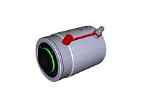 Гидроцилиндр с полым штоком, усилие 36 т, 70 МПа (цилиндр из алюминия)