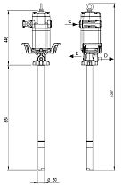 Насос для смазки повышенной производительности, пневмопривод 25:1; под бочку 180 кг; 16 кг/мин; 1,4 МПа