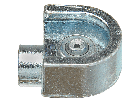 Наконечник  для плоских фитингов (кнопочных головок), G1/8" (f), Головка ниппеля Ø 22 мм, высота: 21 мм, уплотнение: металл