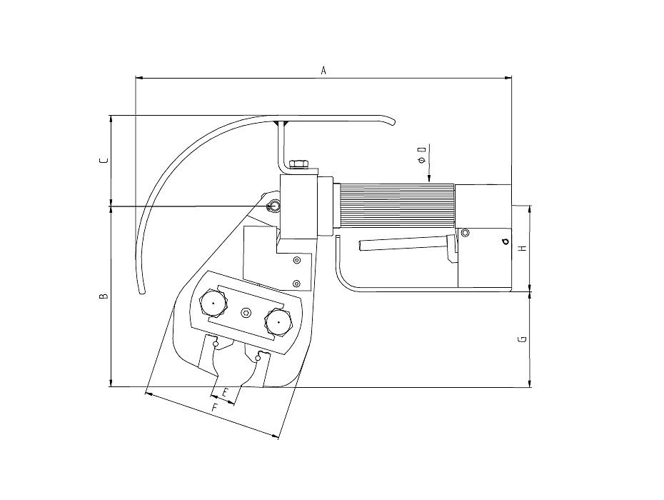 Кусачки гидравлические торцевые с управляющим клапаном