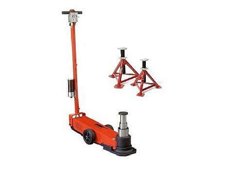 Домкрат пневмогидравлический, 60/30/18 т Cattini со страхующими стойками