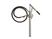 Насос ручной рычажный под бочки 200 л., для масел высокой вязкости, неагрессивных жидкостей, шланг 1,5м с запорным краном и изогнутым метал. носиком, производительность 0,1 л/ ход штока