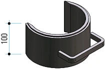 Скоба страховочная, H100, D216, 150 т, M-F, для M150