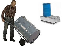 Работа с бочками, тележки, поддоны для хранения бочек Работа с бочками, тележки, поддоны для хранения бочек