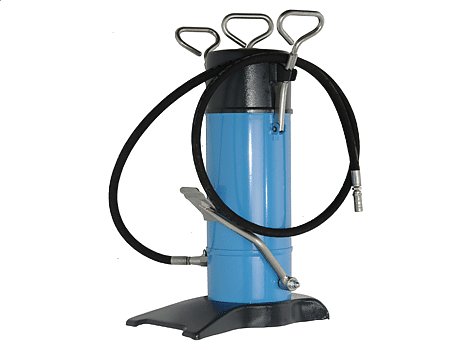 Нагнетатель смазки ножной педальный, 5 кг, шланг 1,5 м, производительность 2 г/ход штока