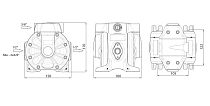 Насос диафрагменный ЕD50 ATEX взрывобезопасный; 1:1, 50 л/мин.; 0,7 МПа; +80°С; вход воздуха G3/8"(f); вход/выход жидкости G1/2"(f)