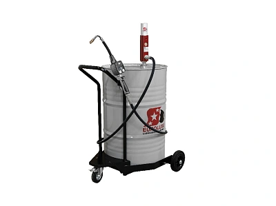 Маслораздатчик передвижной для бочки 200 л., насос с пневмоприводом 3:1; 25 л/мин; 1МПа; расходомер цифровой