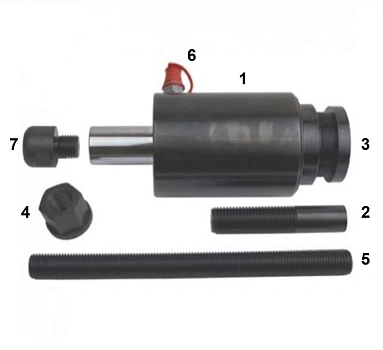 Комплект цилиндра гидравлического на 45 тонн с ударным штоком