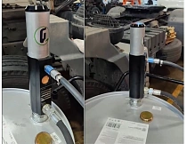 Комлект для раздачи масла из 200л бочек (насос 3:1 с пневмоприводом, пистолет с расходомером, шланг 3м)