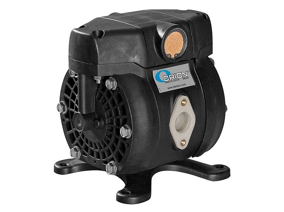 Насос диафрагменный с пневмоприводом, 1:1, 30 л/мин, воздух 0,8 МПа, G3/8"(f), вход/выход G1/2"(f), Корпус - Полипропилен