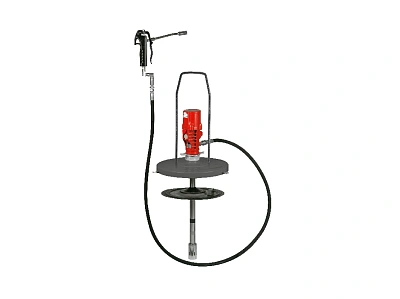 Нагнетатель смазки переносной, под вёдра 20 кг., с пластиной прижимной; пистолет для раздачи смазки; пневмопривод 55:1; 1МПа