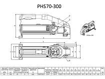  Насос гидравлический двухступенчатый, ручной привод, манометр, 70 МПа, объем масла 300 см3
