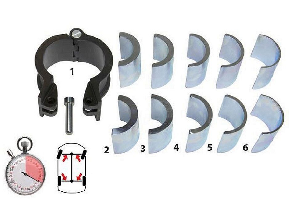 Комплект оснастки для сжимания разрезных сайлентблоков в размер для установки