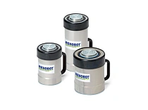 Гидроцилиндр толкающий (домкрат грузовой), усилие 25 т, ход штока 100 мм, алюминиевый