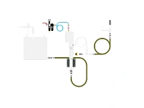 Комплект соединительный для комплекта смесителя эжекторного артикул 117-13