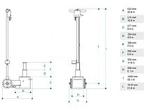 Домкрат пневмогидравлический компактный, стандартный, 40/20 т