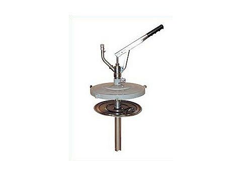 Насос ручной для наполнения смазкой пистолетов раздаточных, для бочек 20 кг., насос с прижимной пластиной, 80 гр. за один ход штока