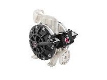 Насос диафрагменный ED200 PP для перекачки химически активных жидкостей; 1:1; 200 л/мин.; 0,7 МПа; вход воздуха G3/8"(f); вход/выход жидкости G1"(f); +70°С