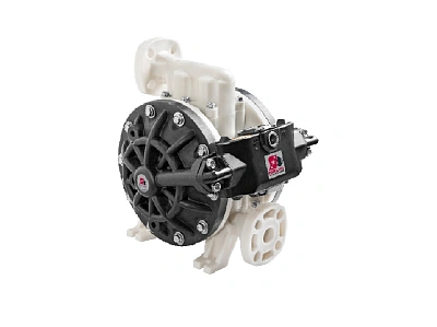 Насос диафрагменный ED200 PP для перекачки химически активных жидкостей; 1:1; 200 л/мин.; 0,7 МПа; вход воздуха G3/8"(f); вход/выход жидкости G1"(f); +70°С