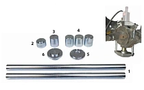 Комплект доп. оснастки для шкворня  осей SAF и BPW, используется в комплектах  03-00031-32/45Т тонн (комплект цилиндра поставляется отдельно)