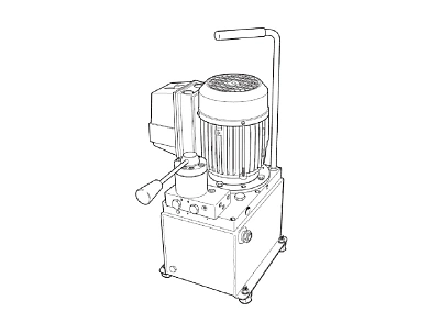 Насос гидравлический, электрический привод 220В, 70 МПа, 3200 см3, ручной клапан